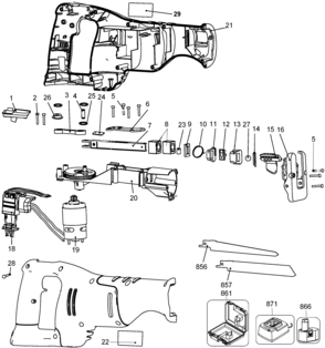 Page A Diagram and Parts List for CRS144K 1 Black and Decker Reciprocating Saw